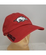 Genuine Arkansas Razorbacks Red Football Team Hat Cotton Baseball Trucke... - £6.62 GBP