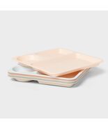 Pillowfort Kids 6pc 9.5&quot; Plastic Square Divided Plate Microwave Dishwash... - €10,38 EUR