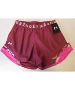 Under Armour Women&#39;s Size Small UA Play Up shorts 3.0 Tri Co 1360940 Bur... - $23.71