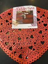 Valentine&#39;s Day Red Love Heart Shaped Vinyl Placemats Set of 4 NWT Benson Mills - £23.13 GBP