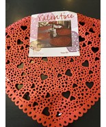 Valentine&#39;s Day Red Love Heart Shaped Vinyl Placemats Set of 4 NWT Benso... - £22.35 GBP