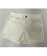 White Denim Turn Cuff Shorts Small 24 Daily Ritual - £17.12 GBP