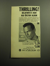 1957 RCA Victor Album Advertisement - An evening with Belafonte - Thrilling! - £14.82 GBP