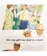 1947 Recognized Hatter Hats Advertisement Fathers Day Clothing Fashion D... - €25,56 EUR