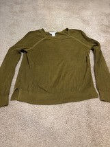 Women’s Sweatshirt Size L Green Color Pullover Long Sleeve Crewneck Sweater - £11.87 GBP