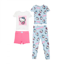 Hello Kitty Current Mood 4-Piece Girl&#39;s Pajama Set Multi-Color - £21.56 GBP