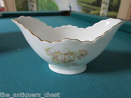 O &amp; E G Royal Austria (Bohemia) gravy boat, flowers bouquet, gold rim [74] - £34.88 GBP