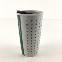 Starbucks Coffee Cup 2016 Ceramic Tumbler Mug 12 fl oz Word Search Puzzl... - $39.55