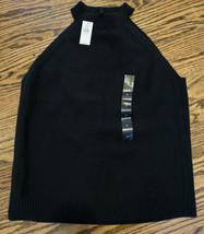 NEW Banana Republic Factory Women’s Open Stitch Sweater Tank Black Size ... - £38.27 GBP