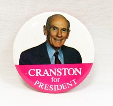 VINTAGE 1984 Alan Cranston for President 2&quot; Campaign Button   - £19.45 GBP