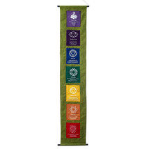 7 Chakra Meditation Wall Hanging Banner Tibetian Buddhist Healing Balanc... - $29.70