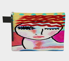 Original Abstract Art Canvas Purse Handbag Clutch Bag Wristlet Cosmetics... - $45.00