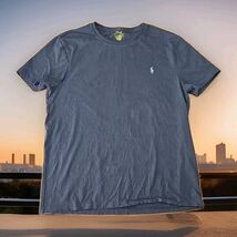 Polo Ralph Lauren T-Shirt Mens Size Large Dark Gray Custom Slim Fit Prep... - $15.59