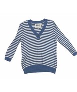 LAUREN by Ralph Lauren Light Blue Striped Nautical Sweater Size Medium - £22.54 GBP