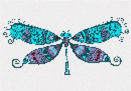 Pepita Needlepoint Canvas: Dragonfly in Teal, 10&quot; x 7&quot; - £39.70 GBP+