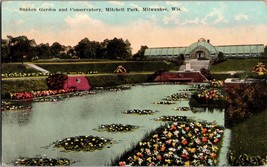 Sunken Garden and Conservatory Mitchell Park Milwaukee Wisconsin Vtg Postcard C7 - £7.48 GBP