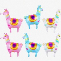 Llama Fiesta Fun Pack - 6 Alpaca Balloons for Birthday &amp; Luau Party Decorations, - $24.74