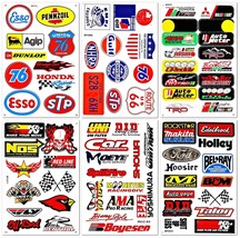 For 6Sheet Motor Cars Nos Off-road Oil Nhra Drag Racing Lot 6 Graphic Vinyl Deca - £53.46 GBP