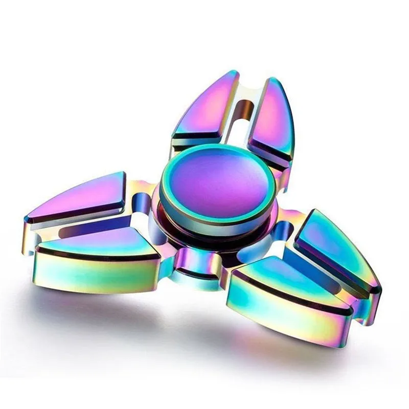 Play Tri Fidget Hand Spinner luminous Metal Finger Focus Toy ADHD Autism Play/Ad - $29.00