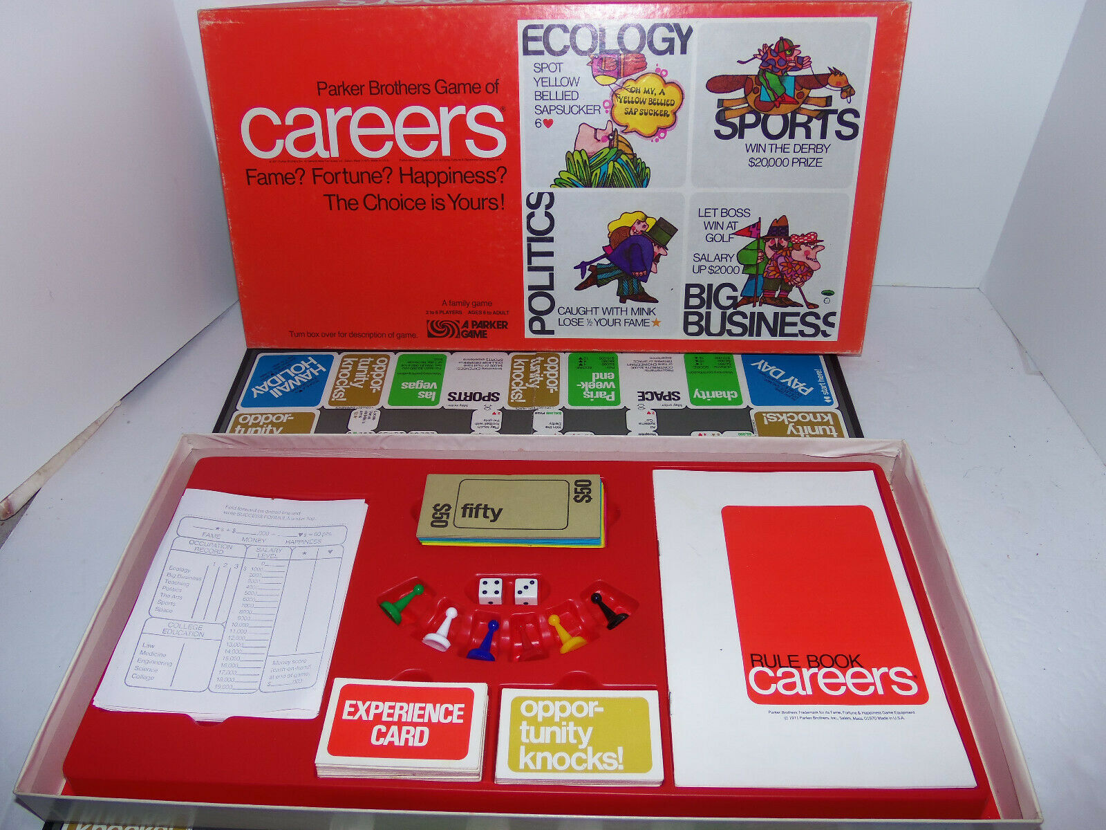Vintage 1971 Parker Brothers CAREERS Board Game 100% COMPLETE No 66 - $56.38
