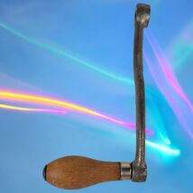 ANTIQUE CAST IRON RANGE STOVE EYE TOOL GRATE SHAKER HANDLE CRANK TRIANGL... - €18,24 EUR