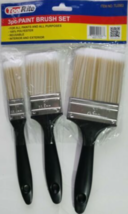 ToolRite 3 PCs 1 in. Flat Cut, 2 in. Flat Cut, 3 in.100% Polyester Paint Brush - £7.63 GBP