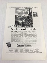 Canadian National Railway Jasper National Park Vtg 1929 Print Ad - £7.77 GBP