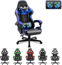 Soontrans Gaming Chairs Blue with Massage,Ergonomic Computer Gamer, Storm Blue - £106.18 GBP