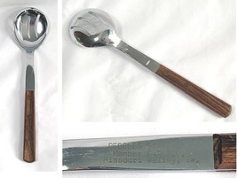 Vtg People&#39;s State Bank Missouri Valley Iowa Slotted Metal Spoon 10&quot; Japan - $31.36 CAD