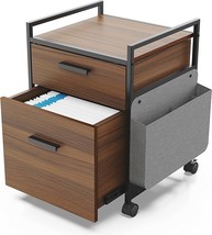 Eureka Ergonomic Rolling File Cabinet With Bag For Home Office, File, Walnut. - £132.90 GBP