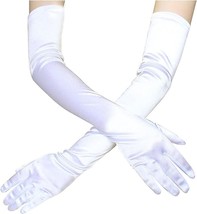 EXTRA-LONG Opera Gloves Party Princess Dressup Cosplay Costume Women Girls-WHITE - £4.53 GBP