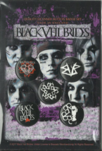 BLACK VEIL BRIDES pentagram 2017 BUTTON BADGE PACK (5) official SEALED d... - $7.33