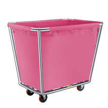 VEVOR 16Bushel Basket Truck Steel Canvas Laundry Basket Truck Cap Basket Cart - £137.48 GBP