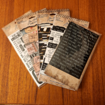 New! Set 5 Tim Holtz IDEA-OLOGY TICKET- Sticker Books + LABELS-RUBS - £20.32 GBP