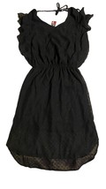 Merona Ebony black/sparkle polka dot V neck dress Women&#39;s XS - £11.83 GBP