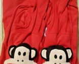 RED PAUL FRANK Baby MONKEY Adult FOOTED Fleece Pajamas Medium One Piece ... - £24.84 GBP
