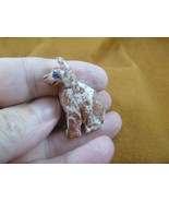 (Y-DOG-GE-15) red German Shepherd DOG small gem stone carving SOAPSTONE ... - $11.77 CAD