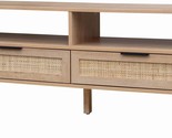 Piper Rattan Storage Media Console Stand For Tvs Up To 59&quot;,, By Decor Th... - $164.96