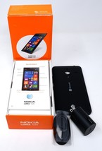 NOKIA MICROSOFT LUMIA 1520 AT&amp;T PHONE BOX, AC ADAPTER, BLACK BACK COVER ... - $742.19 MXN