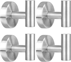 Towel Hooks, 4 Pack Stainless Steel Bathroom Hooks for Towels, Heavy-Dut... - $13.47