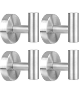 Towel Hooks, 4 Pack Stainless Steel Bathroom Hooks for Towels, Heavy-Dut... - $18.90 CAD