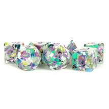 MDG Recycled Resin Polyhedral Dice Set 16mm - Purple Numbers - £22.09 GBP