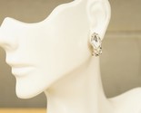 Vintage Costume Jewelry Louis Segal California Clear Rhinestone Clip Ear... - $14.84