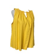 Jessica Simpson Demi Halter Neck Tank Top Linen Blend Yellow Sz 1X Light... - $388.36 MXN