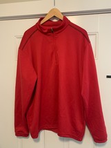 Pebble Beach Golf Men&#39;s 1/4 Zip Activewear Sweatshirt Red Size XL - £15.14 GBP