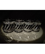 Fabergé Marie Louise Black Crystal Old Fashion Glasses Set Of 4 without box - $1,175.00