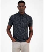 Alfani Alfatech Short Sleeve Marled Polo Shirt,  Deep Black-Small - $27.42 CAD