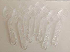 Lot of 8 - 11&quot; Clear Polycarbonate 1.5 oz. Perforated Salad Bar / Buffet... - £11.63 GBP