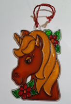 Stained glass looking Unicorn ornament window  suncatcher 4.5 inch acrylic - £5.49 GBP