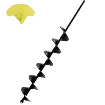 3&quot;(D) X24&quot;(L) Garden Auger Drill Bit For Planting Solid Shaft Extended Blades &amp;  - £39.53 GBP